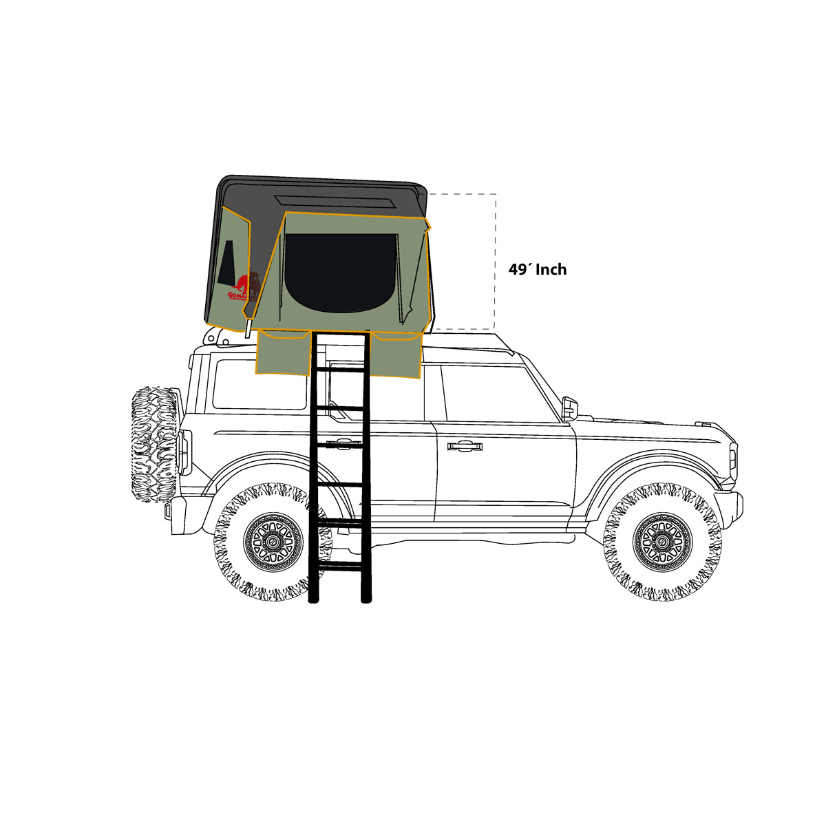 Rooftop tent for Toyota