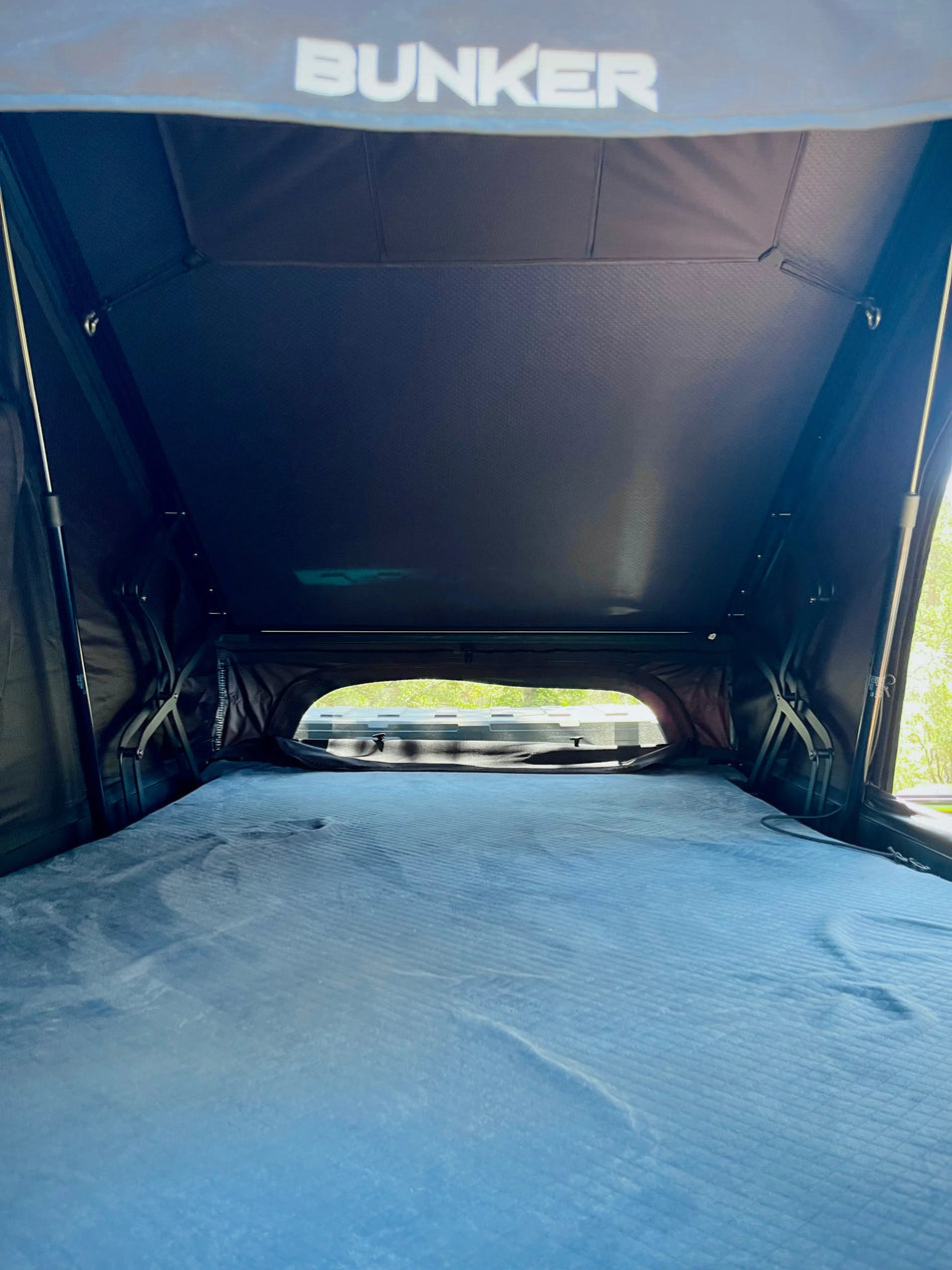 High-density mattress rooftop tent